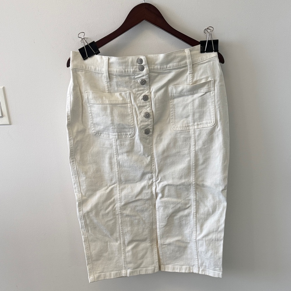 Madewell Cream Denim Skirt Size 30
